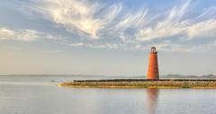 Small Red Lighthouse on Lake Tohopekaliga in Kissimmee, Florida